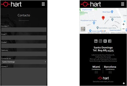 Adaptación responsive, Sitio web Wordpress Hart Publicidad