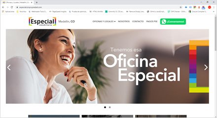 Home, Web HTML5 administrable Especial con propiedad