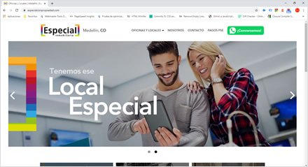 Home, Web HTML5 administrable Especial con propiedad