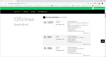 Oficinas sede (oficinas disponibles), Web HTML5 administrable Especial con propiedad