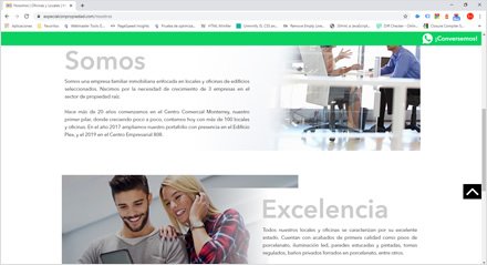 Nosotros, Web HTML5 administrable Especial con propiedad