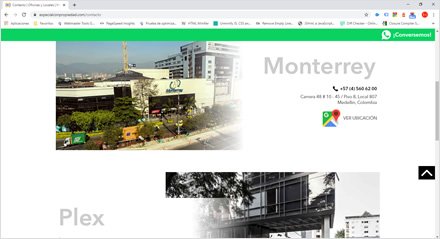 Contacto, Web HTML5 administrable Especial con propiedad