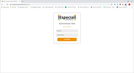 Módulo administrativo, Web HTML5 administrable Especial con propiedad