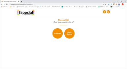 Módulo administrativo, Web HTML5 administrable Especial con propiedad