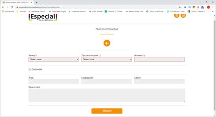 Módulo administrativo, Web HTML5 administrable Especial con propiedad