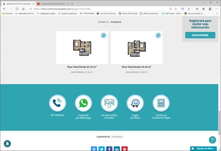 Landing single page, Sistema de Landings Constructora Capital
