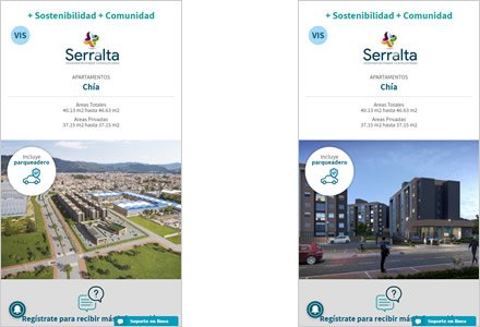 Adaptación responsive, Sistema de Landings Constructora Capital