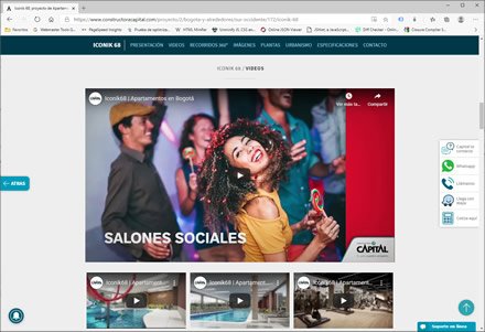 Detalle de proyecto, Sitio web administrable Constructora Capital