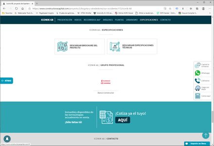Detalle de proyecto, Sitio web administrable Constructora Capital