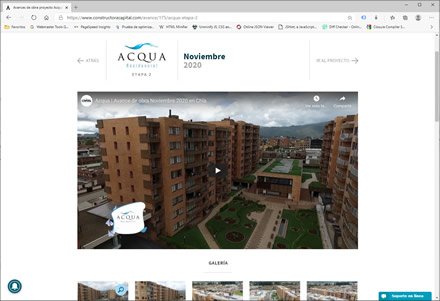 Avances de obra, Sitio web administrable Constructora Capital
