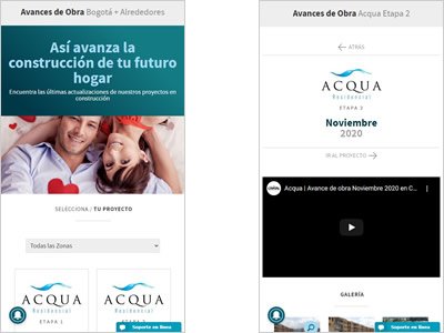Adaptación responsive, Sitio web administrable Constructora Capital