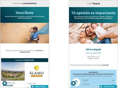Adaptación responsive, Sitio web administrable Constructora Capital