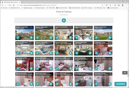Módulo administrativo, Sitio web administrable Constructora Capital