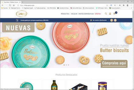 Home, Tienda online Greco