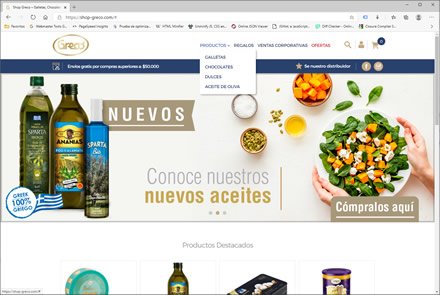 Home, Tienda online Greco