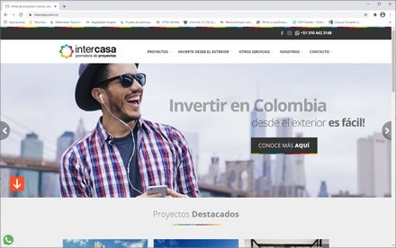Home, Sitio web administrable Intercasa