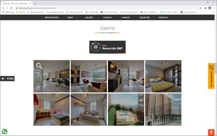 Detalle de proyecto, Sitio web administrable Intercasa