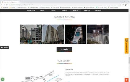 Detalle de proyecto, Sitio web administrable Intercasa