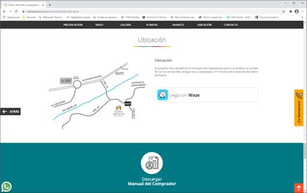 Detalle de proyecto, Sitio web administrable Intercasa