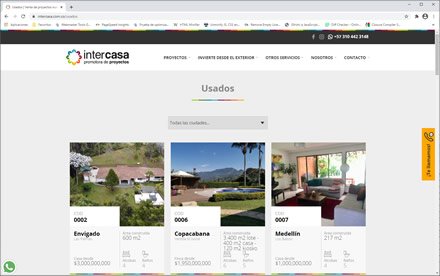 Usados, Sitio web administrable Intercasa