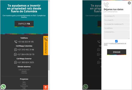 Adaptación responsive, Sitio web administrable Intercasa