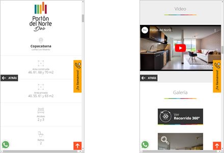 Adaptación responsive, Sitio web administrable Intercasa
