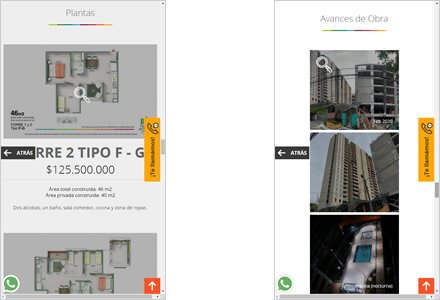 Adaptación responsive, Sitio web administrable Intercasa