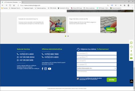 Home (scroll), Sitio web administrable Constructora JyP