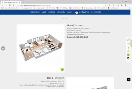 Detalle proyecto, Sitio web administrable Constructora JyP