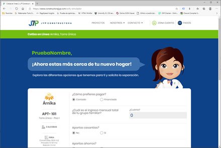 Módulo inventario y cotizador, Sitio web administrable Constructora JyP