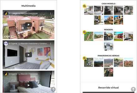 Adaptación responsive, Sitio web administrable La Mansión Inversiones