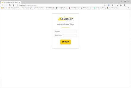 Módulo administrativo, Sitio web administrable La Mansión Inversiones