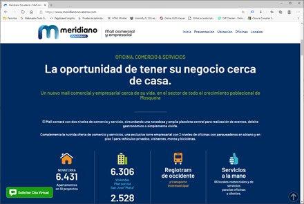 Landing Page (scroll), Landing Page HTML5 Meridiano Novaterra