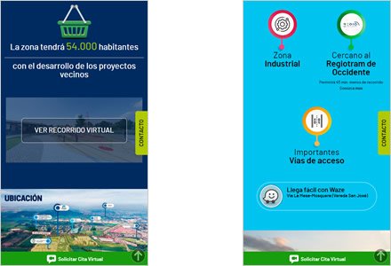Adaptación responsive, Landing Page HTML5 Meridiano Novaterra