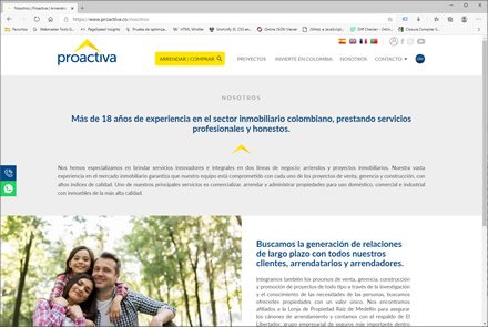 Empresa, Sitio web administrable Inmobiliaria Proactiva