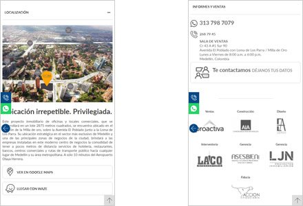 Adaptación responsive, Sitio web administrable Inmobiliaria Proactiva