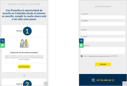 Adaptación responsive, Sitio web administrable Inmobiliaria Proactiva