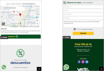 Adaptación responsive, Sitio web administrable Vallas y Avisos