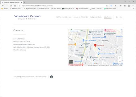 Contacto, Imagen y Web Velásquez Cadavid