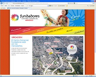 Ubicación, Web C.C. Fundadores