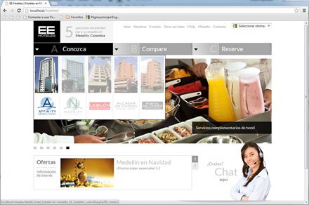 Menú desplegable 1, Responsive web EE Hoteles