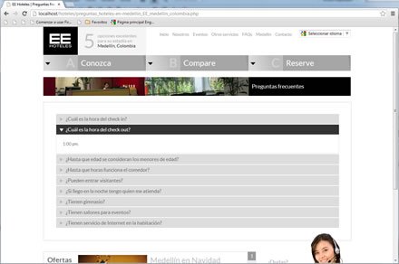 Preguntas frecuentes, Responsive web EE Hoteles