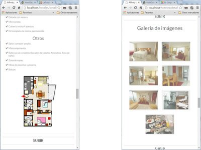 Responsive design, Responsive web EE Hoteles