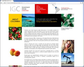 About Colombia, Web Investment Group