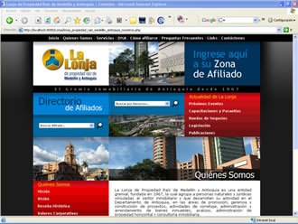 Quiénes somos, Web Lonja de Medellín
