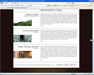 The Company (scroll), Web TAO Minerals