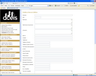 Administrador de contenidos (1), Web ACEIS
