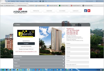 Detalle de proyecto (2), Web Joomla Responsive Adquirir
