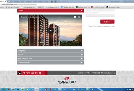 Detalle de proyecto (scroll), Web Joomla Responsive Adquirir