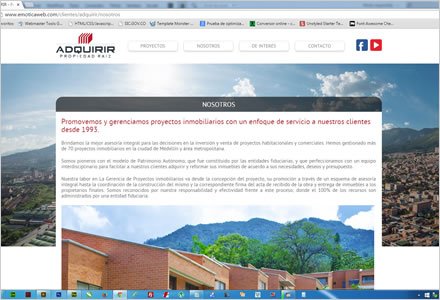 La Empresa, Web Joomla Responsive Adquirir